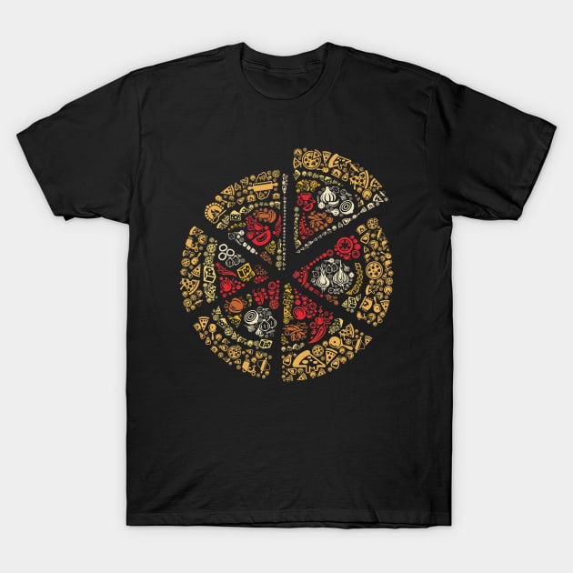 The Art of the Pizza T-Shirt by Art-Man